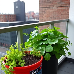 Urban balcony garden