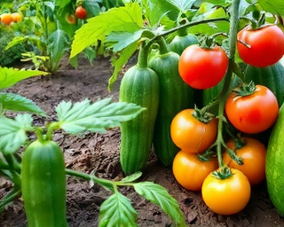 Thriving vegetable garden in clay soil