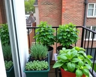 Herb garden in small space